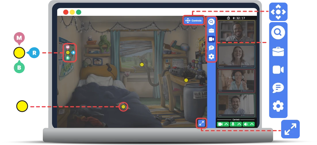 The user interface for Deadbolt Games